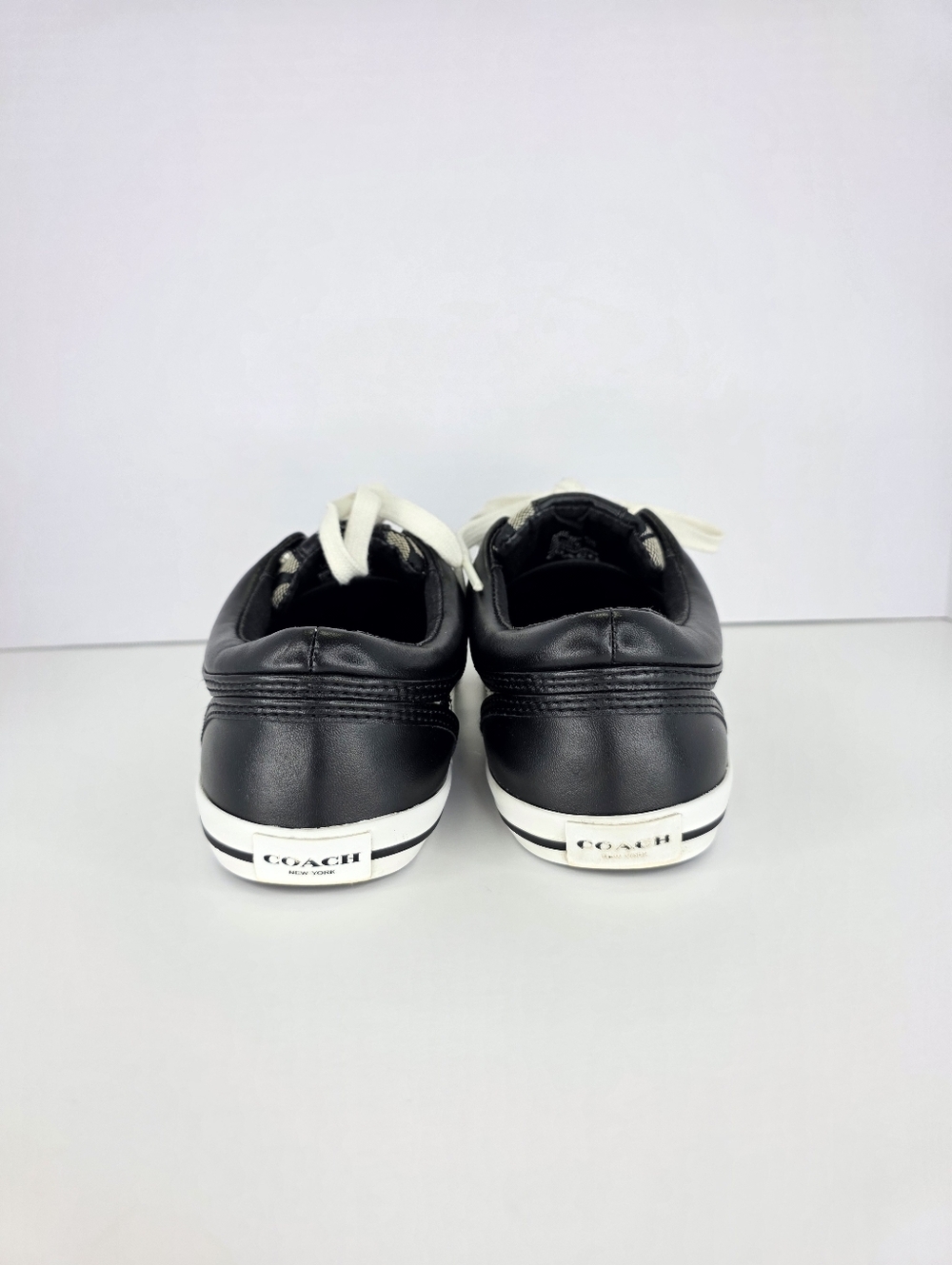 Y2K COACH Women's Francesca C Signature Logo Black Gray Sneakers Size 7.5B - Picture 7 of 16